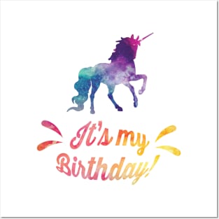 Cute Unicorn Birthday Party Outfit Adult Kids Gift Posters and Art